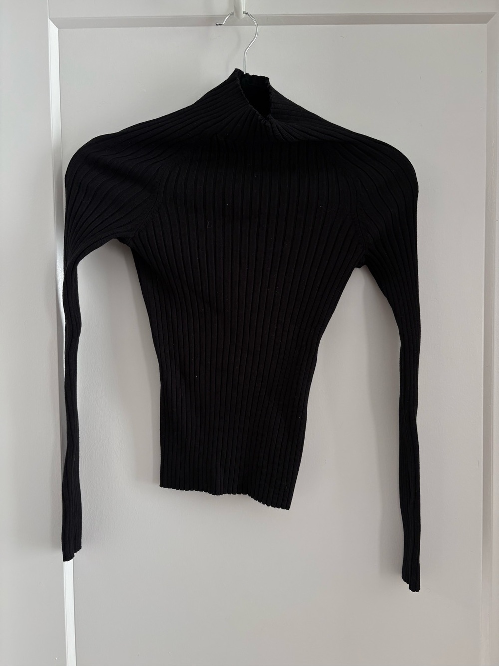 Zara Black Ribbed Turtleneck Sweater